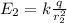 E_{2} = k \frac{q}{r_{2}^2}