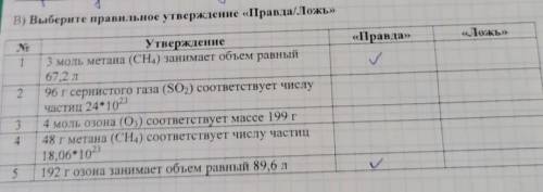 Выберите правильное утверждение правда/ложь