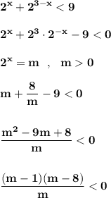 \displaystyle\bf\\2^{x} +2^{3-x}