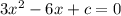 3x^{2} -6x+c=0