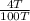 \frac{4T}{100T}