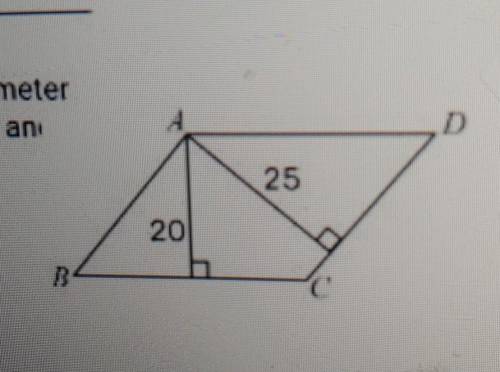 периметр параллелограмма ,который показан на картинке равен 180 см и 2 высоты равны 20 и 25 см.Найди
