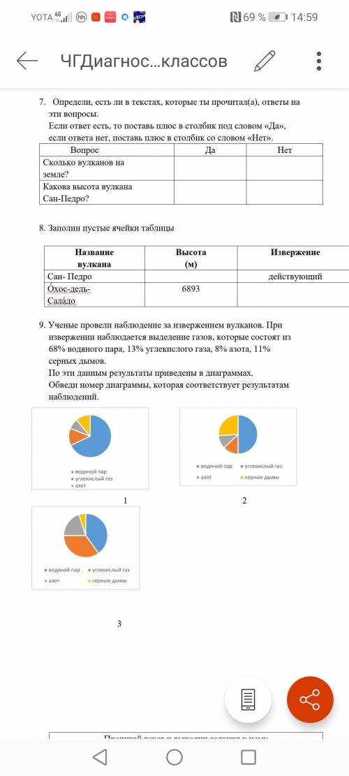 сделать задание 9 по окружающему миру на тему вулканы