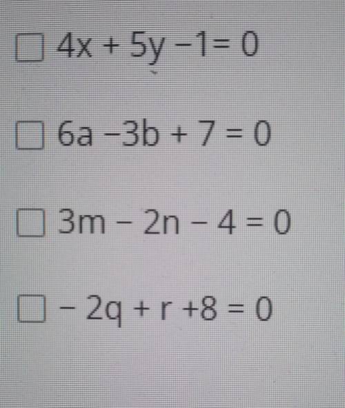 какое уравнение с двумя переменными являются линейными? (возможно несколько правильных вариантов отв