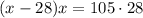 (x-28)x=105\cdot 28