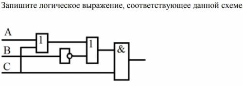 Запишите логическое выражение для заданной схеме