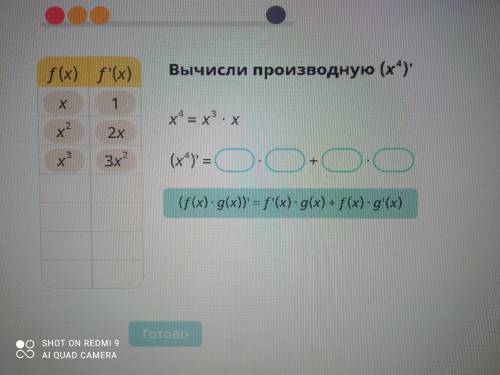 Найдите производную f(x) =x^4
