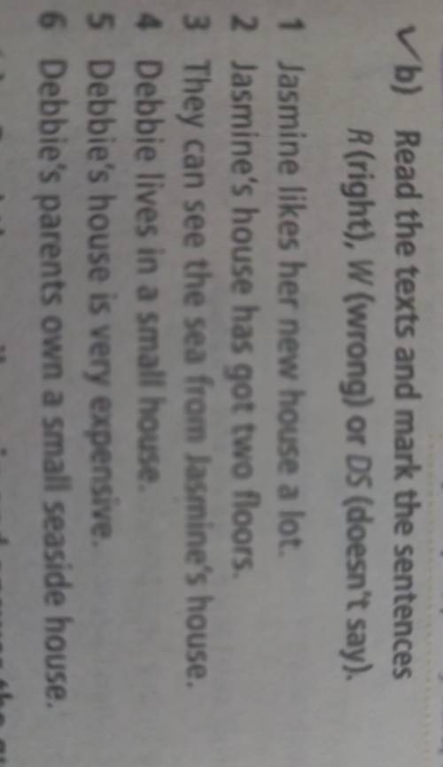 skyscraper, pretty sure, lucky, owr b) Read the texts and mark the sentences R(right), W (wrong) or