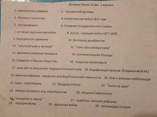 , нужно расставить события к Александру 1, Николаю 1, Александру 2 и Александру 3.