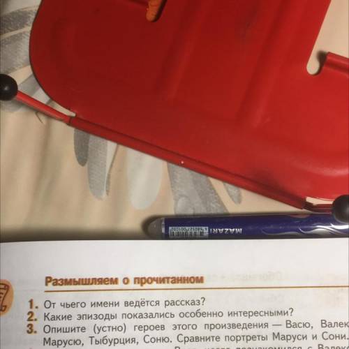 1. От чьего имени ведётся рассказ? 2. Какие эпизоды показались особенно интересными? 3. Опишите (уст