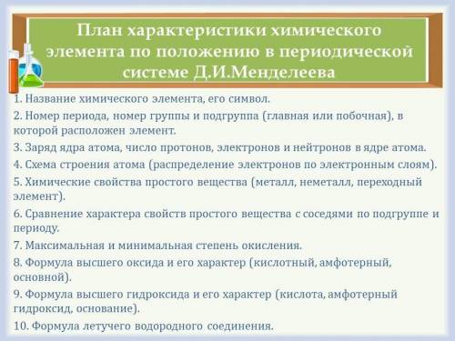 Охарактеризовать по плану элемент V группы главной подгруппы III периода.