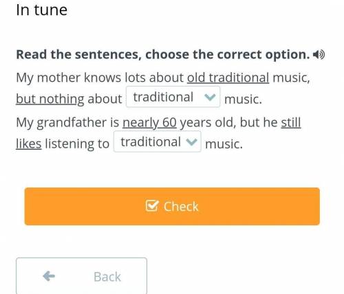 Read the sentences, choose the correct option. My mother knows lots about old music, but nothing abo