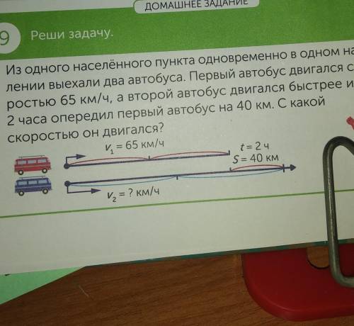 ДОМАШНЕЕ ЗАДАНИЕ Реши задачу. 13 Одного населённого пункта одновременно В ОДНОМ ении выехали два авт