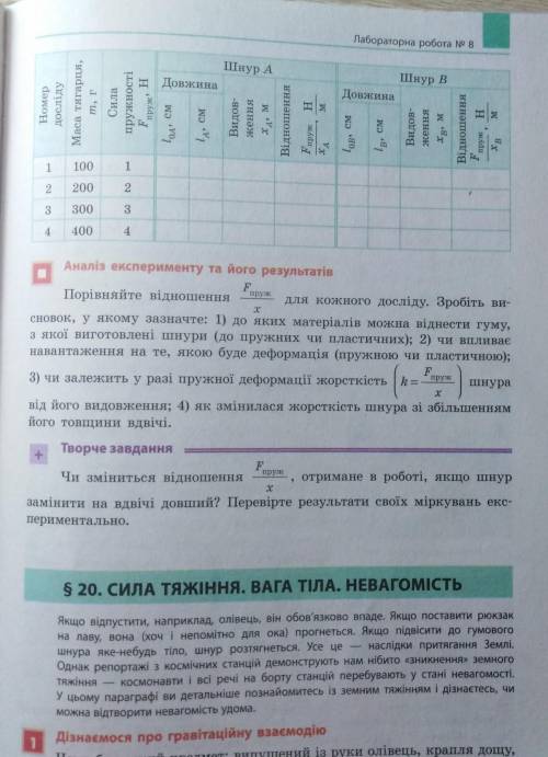 Лабораторна робота 8 з фізики 7 клас Бар'яхтар, будь ласка