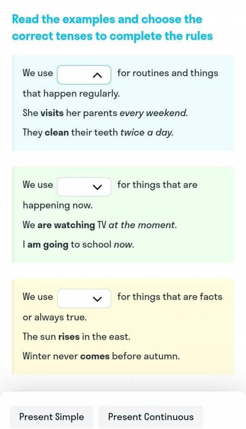 что тут нужно ставить Present simple или present continuous
