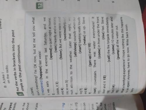 1!1! Put the verbs in brackets into the past simple or the past continuous.