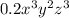 0.2{x}^{3} {y}^{2} {z}^{3}