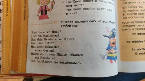 ,с немецким, Необходимо ответить отрицательно на все вопросы:Hast du einen Hund? Und ein Kaninchen?