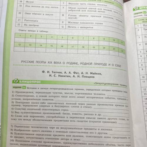 Ф. И. Тютчев, А. А. Фет, А. Н. Майков, И. С. Никитин, А. Н. Плещеев «Литературоведческие термины» за
