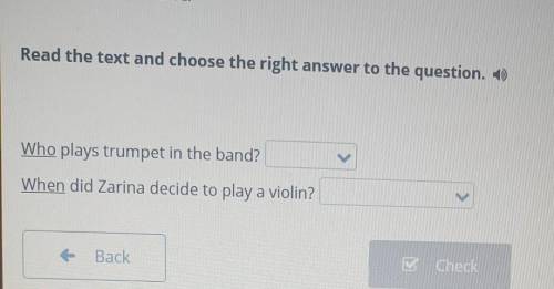 Read the text and choose the right answer to the question. = Who plays trumpet in the band? When did