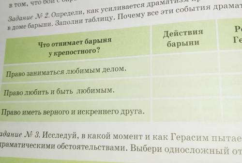 Надо ещё вывод нарастания драматизматаблица там с барыней(действие) и герасима(реакция)