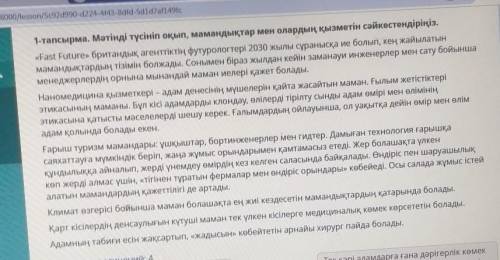 3-тапсырма. Мәтінге ат қойып, идеясын анықтаңыз, тірек сөздерді жазыңыз. Мәтіннің тақырыбы Мәтіннің