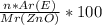 \frac{n*Ar(E)}{Mr(ZnO)} *100%