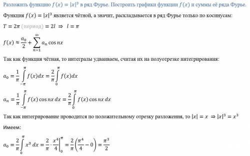 2 курс - разложить в ряд Фурье. Задание на фото