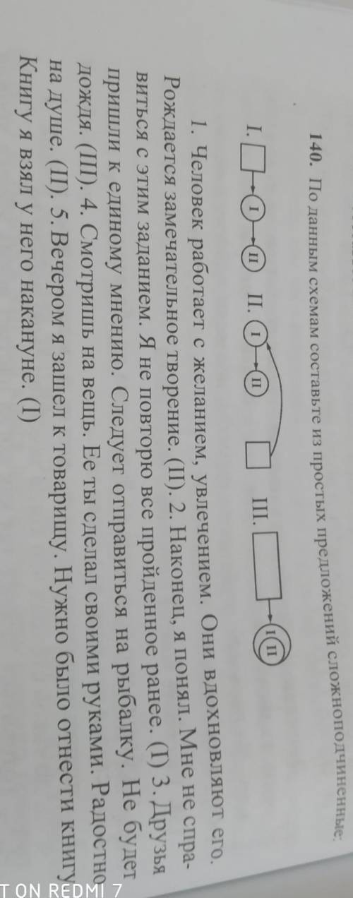 По данным схемам составить из простых предложений сложноподчиненные.