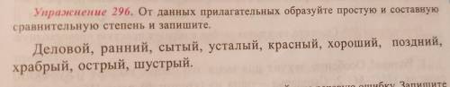 От данных прилогательных образуйте простую и составную сравнительную степень и запишите