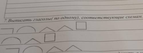 Выписать глаголы по схемам
