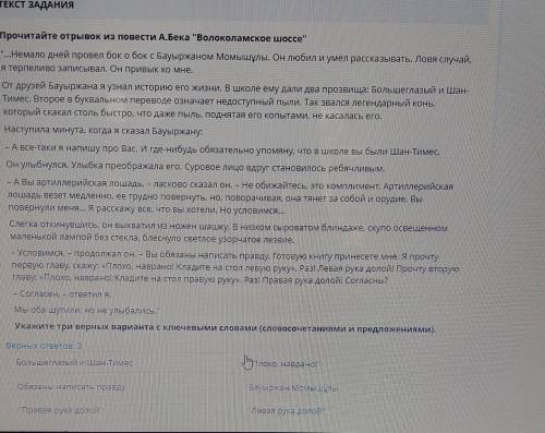 Прочитайте отрывок из повести А.Бека Волоколамское шоссе ...Немало дней провел бок о бок с Бауырж