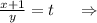 \frac{x+1}{y} =t\ \ \ \ \Rightarrow\\