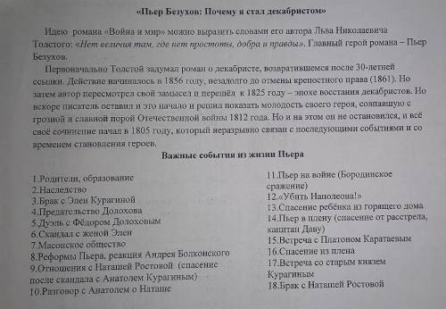 Итоговая работа по роману Льва Толстого Война и мир. Сочинение Пьер Безухов: Почему я стал декабр