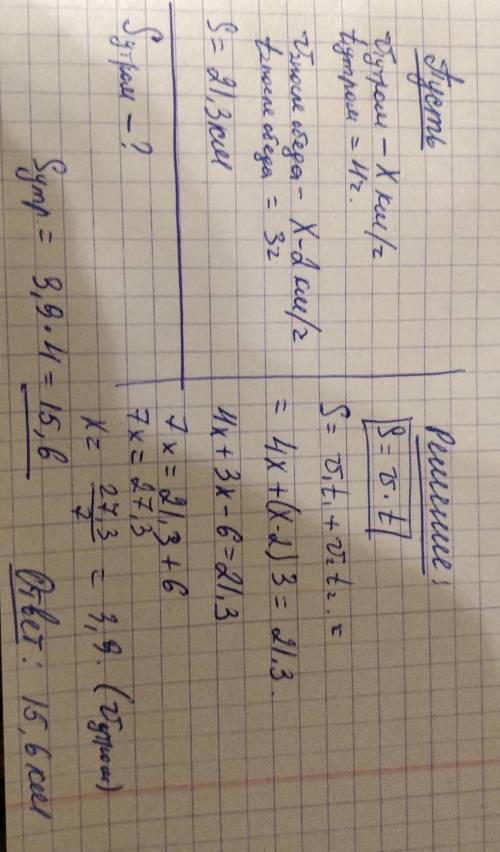 Экскурсанты за день 21, 3 км. С утра лни шли 4 часа, а после обеда еще 3 часа. Сколько км экскурсант