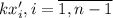 kx'_i,i=\overline{1,n-1}