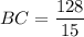 BC=\dfrac{128}{15}