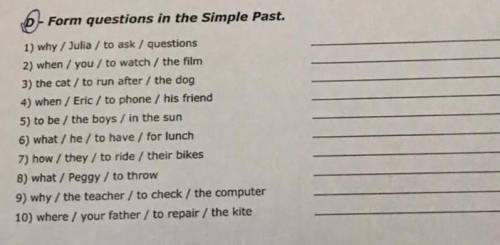 Form questions in the Simple Past