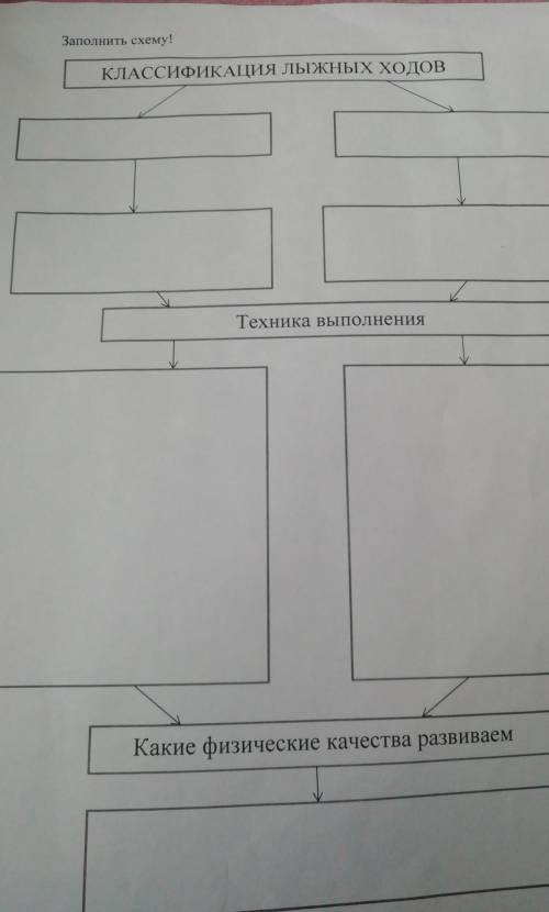 Заполнить схему! КЛАССИФИКАЦИЯ ЛЫЖНЫХ ХОДОВ Техника выполнения !