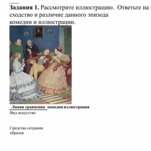 Задания 1. Рассмотрите иллюстрацию. ответьте на вопрос: в чем сходство и различие данного эпизода ко