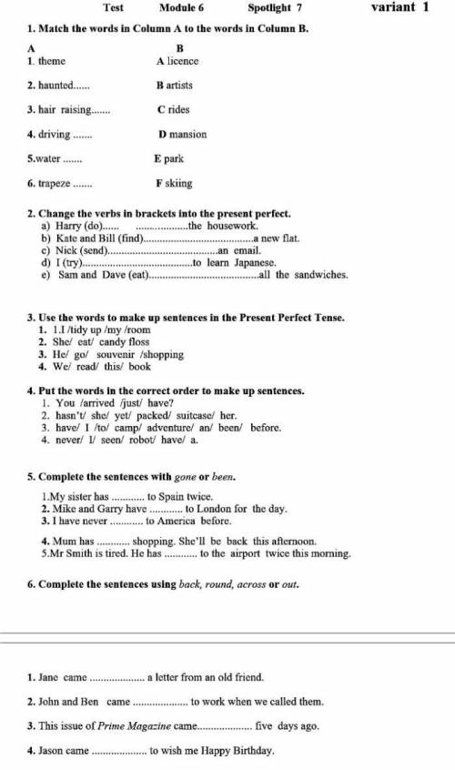 Test modul 6 spotlight 7 variant 1