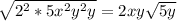 \sqrt{2^2*5x^2y^2y} =2xy\sqrt{5y}