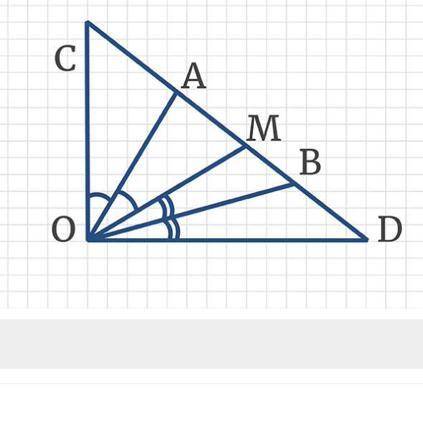 В треугольнике ODC ∠COD = 90°. Найдите ∠MOB, если OA – биссектриса угла ∠COM, при этом ∠COA = 20°, а
