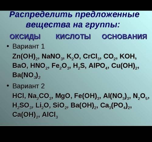 Из прикрепленного файла выписать кислоты и соли, дать им название