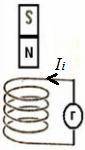 Как смещается магнит относительно катушки(приближается или удаляется), если в ней возникает ток указ