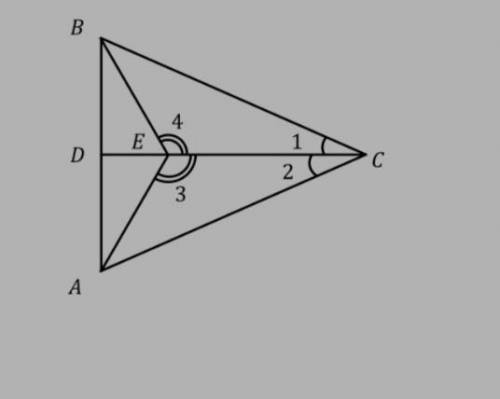 Відомо що,кут1=кут2,кут3=куту4.Доведіть що BD=AD