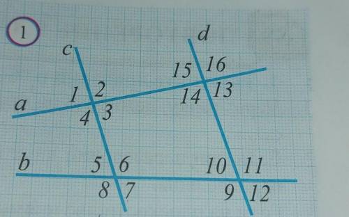 a не параллельна b, c||d. Верно ли равенство? угол 6 + угол 14= 180°