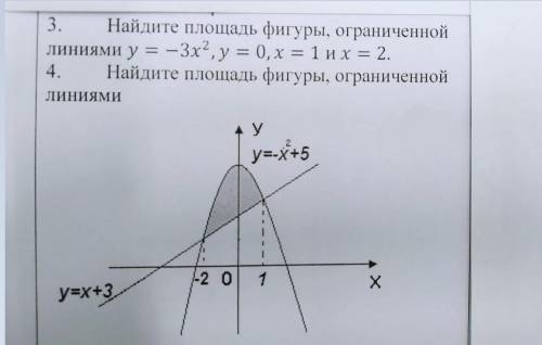 Найдите площадь фигуры ограниченной линиями