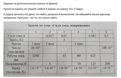 Физика. Задачи по теме Сила тока, напряжение