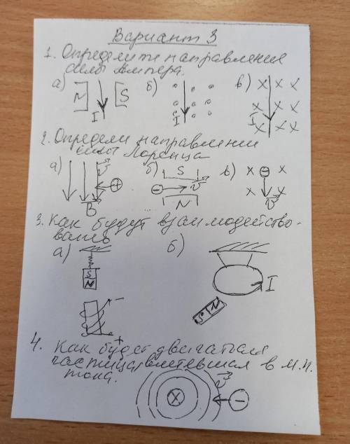 Самостоятельная работа. Сила Лоренца, магнитное поле